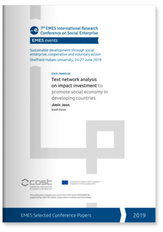 Text network analysis on impact investment to promote social economy in developing countries