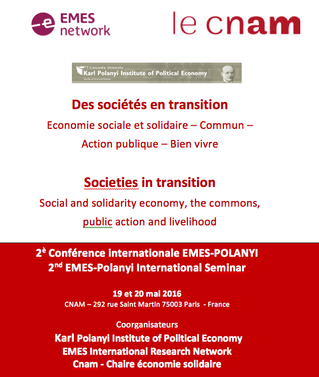 The programme for the 2nd EMES-Polanyi Seminar is now available