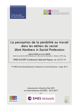 La perception de la pénibilité au travail dans les métiers du social - Work Hardness in Social Professions