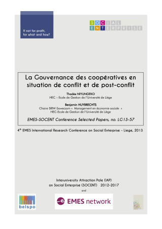 La Gouvernance des coopératives en situation de conflit et de post-conflit